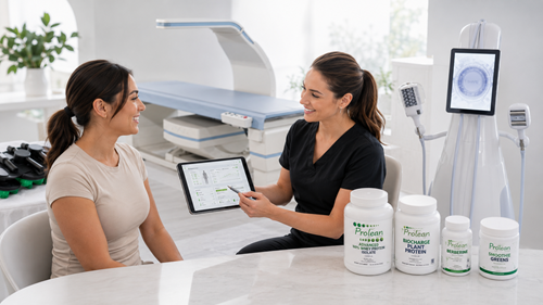 DEXA-guided coaching session with Prolean Wellness supplements